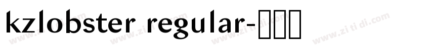 kzlobster regular字体转换